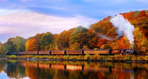 Connecticut River Valley mit dem Essex River Steam Train (c) Jody Dole