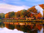Herbst und Winter in Neuengland Connecticut River Valley mit dem Essex River Steam Train (c) Jody Dole