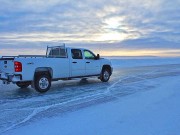 Countdown auf der Ice Road nach Tuktoyaktuk Ice Road Tuk (c) Denkzauber