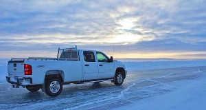 Countdown auf der Ice Road nach Tuktoyaktuk Ice Road Tuk (c) Denkzauber