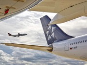 Lufthansa Group mit neuen Nordamerika-Zielen Lufthansa "Jump" Flieger (c) Gregor Schlaeger / Lufthansa