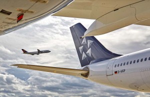 Lufthansa Group mit neuen Nordamerika-Zielen Lufthansa "Jump" Flieger (c) Gregor Schlaeger / Lufthansa