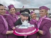 WOW air startet ab Frankfurt aM mit Nord-Amerika Flügen WOW air Inaugural Flight FRA-KEF (c) Christian Christes