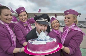 WOW air startet ab Frankfurt aM mit Nord-Amerika Flügen WOW air Inaugural Flight FRA-KEF (c) Christian Christes