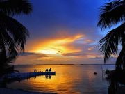 Florida Keys & Key West bringen Licht ins Dunkel Sonnenuntergang bei Bay Harbor (c) Rob O'Neal