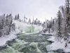Winterliche Abenteuer im Lac La Ronge Provincial Park Nistowiak Falls (c) Tourism Saskatchewan & Andrew Hiltz