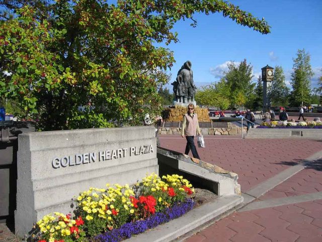 Golden Heart Plaza in Fairbanks (c) Explore Fairbanks