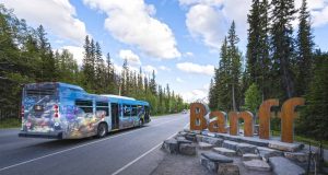 Shuttle Service zum Moraine Lake im Banff National Park Transit Banff (c) NickFitzhardinge