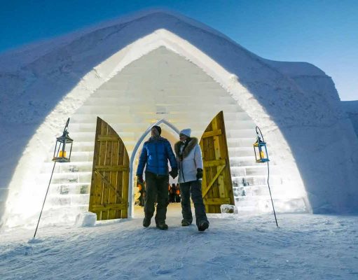 Erstes Eisrestaurant in Amerika öffnet im Januar 2025 Hôtel de Glace (c) Renaud Philippe