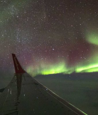 Exklusives Yukon Aurora 360° Flugerlebnis Nordlicht (c) Air North