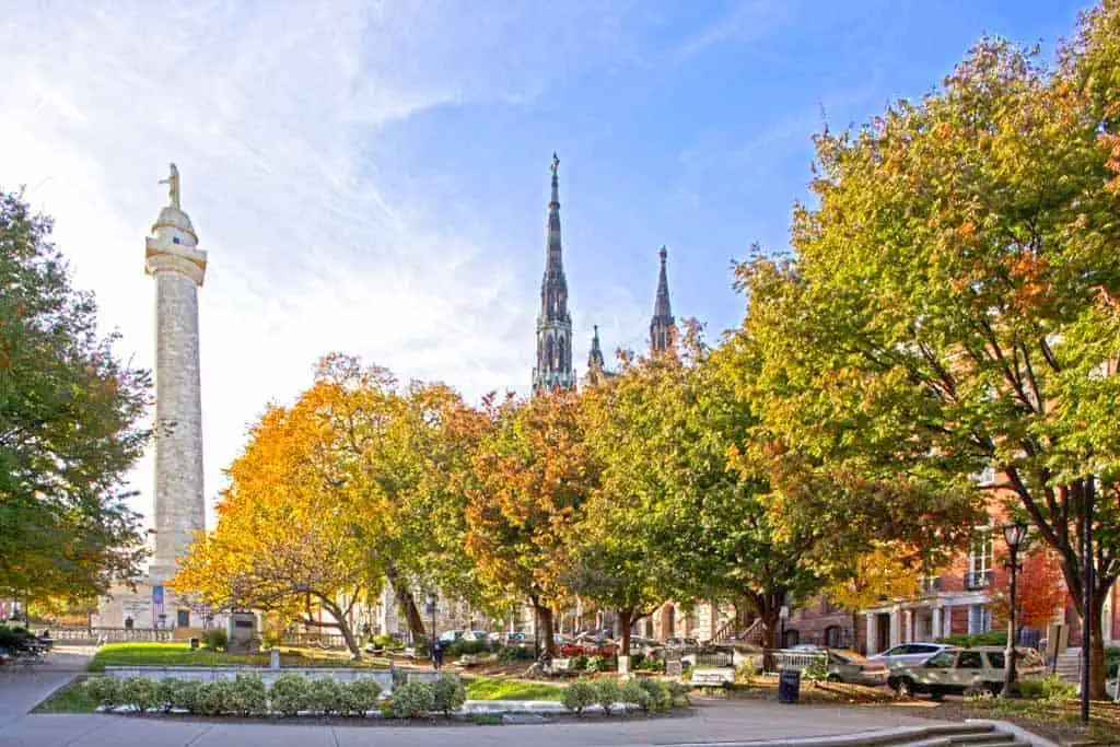 Washington Monument im Viertel Mount Vernon (c) Visit Baltimore